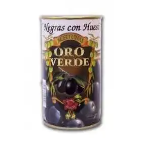 SCHWARZE OLIVEN MIT GRÜNEM GOLDKNOCHEN