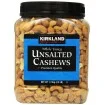 castanhas de CAJU TORRADAS SEM SAL KIRKLAND SIGNATURE