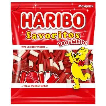 HARIBO FAVORITOS ROT & WEISS SORTIERTE ROTE LAKRITZE